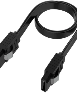 SATA Cable (6 Gbit/s) – Straight Data Cable with Locking Latch for HDD, SSD, CD, and DVD Drives