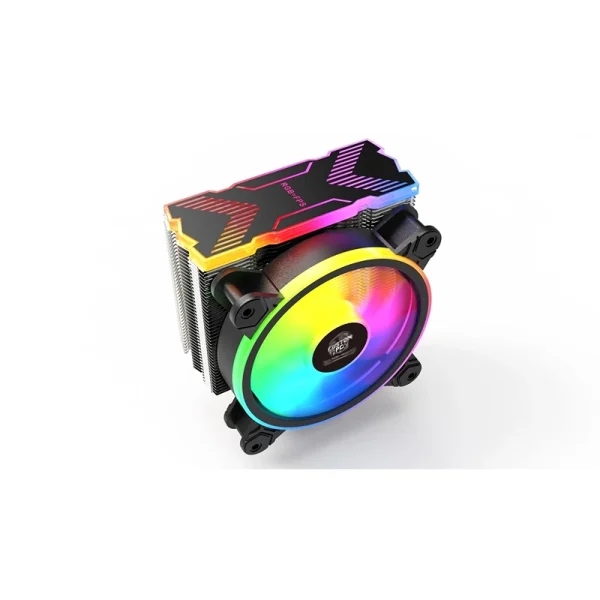Custom PC “Iceberg” RGB Air Cooler Black – Premium Cooling for Intel and AMD Systems | SKU: ICEBERG-RGB-AC-BK
