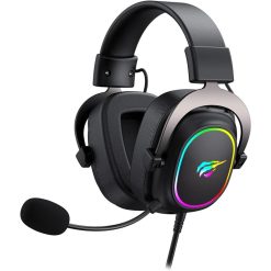 Havit H2002P Gaming Headset – 7.1 Virtual Surround, 53MM High Magnetic Drivers, Cool RGB, Pluggable Mic, Black