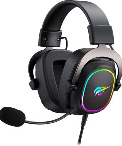 Havit H2002P Gaming Headset – 7.1 Virtual Surround, 53MM High Magnetic Drivers, Cool RGB, Pluggable Mic, Black