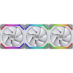 Lian-Li UF-SL120-3W UNI SL120 – Triple White Addressable RGB PWM 120mm Fans, 1900RPM, Includes Controller, White