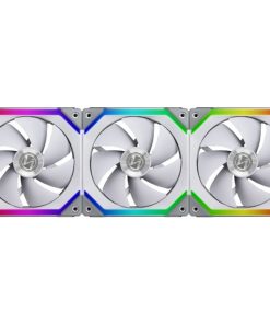 Lian-Li UF-SL120-3W UNI SL120 – Triple White Addressable RGB PWM 120mm Fans, 1900RPM, Includes Controller, White