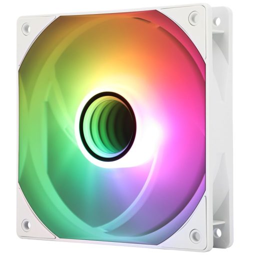 Thermalright TL-C12W-S V3 120mm ARGB CPU Cooling Fan, 1500RPM Speed, Whisper-Quiet 4pin PWM, White Case Fan with S-FDB Bearing and ARGB Mirror Light Effect (Single Fan)