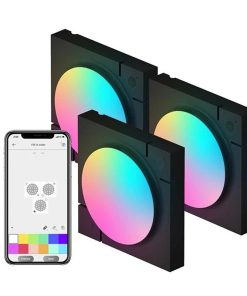 Lifesmart Cololight MIX KIT (3PCS) RGB LED Lights, iOS & Android Support, WiFi/Bluetooth, Google Assistant & Amazon Alexa Compatibility – Black (LS168A/E)