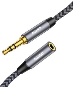 Male-to-Female Extension Audio Cable – 3.5mm AUX, Gold-Plated Mobile Phone Headset Extension, 2 Meters