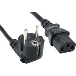 Power Cord with EU Type Plug – 120cm (2 Meters)