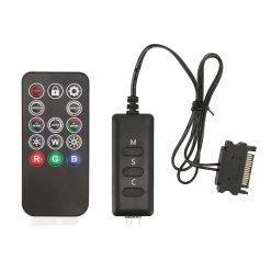 ARGB PC Fans Controller – 5V 3Pin SATA Power, Remote Control, Computer ARGB Fans Hub Control Kit