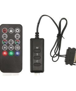 ARGB PC Fans Controller – 5V 3Pin SATA Power, Remote Control, Computer ARGB Fans Hub Control Kit