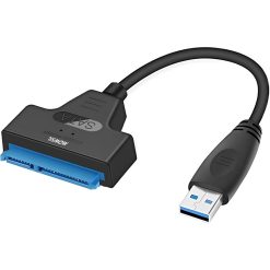 USB 3.0 to SATA Cable Adapter – 5Gbps Data Transfer Speed, Plug and Play, 2.5" HDD & SSD External Hard Drive Compatible, Black