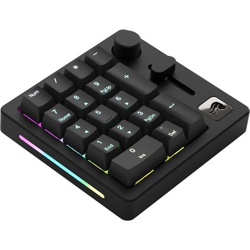 Glorious GMMK Numpad Prebuilt Dual Wireless Macro Pad – CNC Machined Aluminum Body, Vibrant Per-Key RGB Illumination, Prog Slider & Rotary Knob, 76H Wireless Battery Life, Black | GLO-GMMK-NPFOX-B