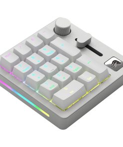 Glorious GMMK Numpad Prebuilt Dual Wireless Macro Pad – CNC Machined Aluminum Body, Vibrant Per-Key RGB Illumination, Prog Slider & Rotary Knob, 76H Wireless Battery Life, White | GLO-GMMK-NP-FOX-W