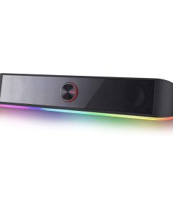 Redragon GS560 Adiemus RGB Desktop Soundbar, 2.0 Channel PC Speaker with Dynamic Lighting Bar, Touch-Control Backlit, Volume Knob, USB Powered with 3.5mm Cable