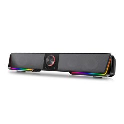 Redragon Darknets GS570 BT Speaker, 2.0 Channel Bluetooth Sound Bar with Dual Speakers, Dynamic RGB Lighting, USB Powered with 3.5mm Cable