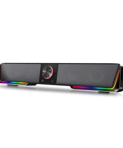 Redragon Darknets GS570 BT Speaker, 2.0 Channel Bluetooth Sound Bar with Dual Speakers, Dynamic RGB Lighting, USB Powered with 3.5mm Cable