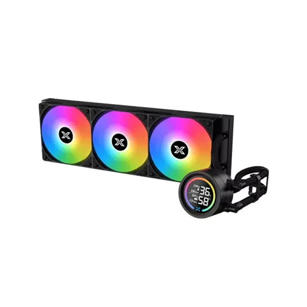 Xigmatek LK 360 Digital LCD ARGB AIO PWM CPU Liquid Cooler – Black (Model EN45905)