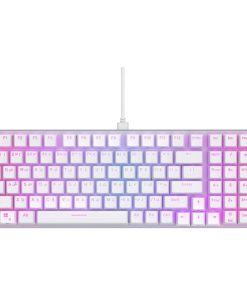 Glorious GMMK 2 TKL Wired Mechanical Keyboard – 96% Layout, Fox Linear Switches, Hot Swappable, CNC Aluminum Top Frame, RGB LED Backlighting, Arabic Layout, USB-C, White | GLO-GMMK2-96-FOX-W-AR