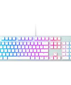 Glorious GMMK White Ice Edition RGB Modular Mechanical Gaming Keyboard – Gateron Brown Switches, White | GLO-GMMK-FS-BRN-W