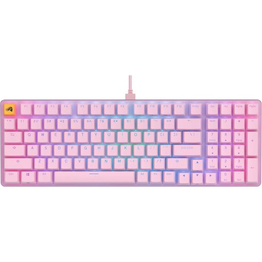 GLORIOUS Gaming GMMK 2 Full-Size (96%) Mechanical Keyboard – Pink, Aluminum Frame, Customizable Design, Doubleshot Keycaps, Fox Switches, Per-Key RGB Lighting, Full NKRO, American QWERTY Layout