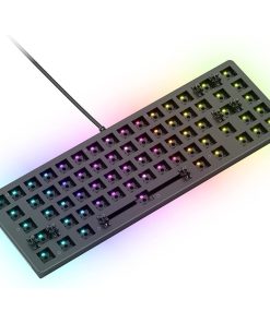 GLORIOUS Gaming GMMK 2 Compact 65% Barebones (Frame Only) - Mechanical Gaming Keyboard Frame, Compact TKL Size (65%), Aluminium, Customisable, Per Key RGB, American QWERTY Layout - Black