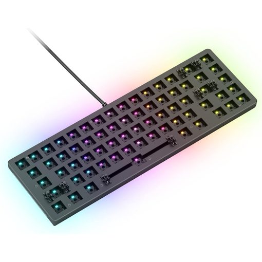 GLORIOUS Gaming GMMK 2 Compact 65% Barebones (Frame Only) - Mechanical Gaming Keyboard Frame, Compact TKL Size (65%), Aluminium, Customisable, Per Key RGB, American QWERTY Layout - Black