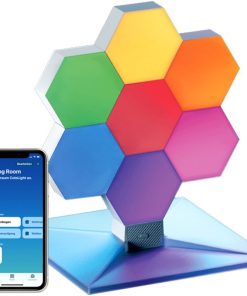 Lifesmart Cololight PLUS KIT – 7 Pack Starter Kit with Stand, WiFi Color Changing LED Lights, Apple/Siri/Alexa/Google Assistant Compatible, HomeKit Compatible, Music Sync, Flexible Design, 16 Million Colors, Energy Saving | LS167A7