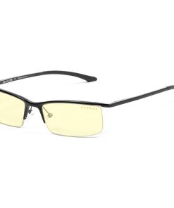 Gunnar Emissary Computer Glasses – Onyx Frame, Amber Lens Tint, Blocks Up to 100% of UV Light, Adjustable Floating Nose Pads, Digital Eye Strain Reduction | ST003-C001