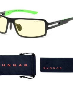 Gunnar Razer RPG Edition Gaming Glasses – Onyx Frame, Amber Lens Tint, Prescription Range -4 to +5, Asian Fit Compatible, Blocks Up to 65% of Blue Light, Reduces Digital Eye Strain, Enhances Gaming Experience | RZR-30001