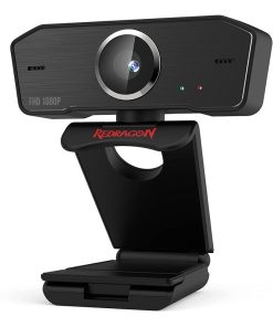 Redragon GW800 1080P PC Webcam with Built-in Dual Microphone, 360° Rotation, 2.0 USB Web Camera – 30 FPS for Online Courses, Video Conferencing & Streaming