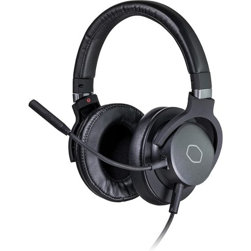 Cooler Master MH752 Wired Gaming Headset – 7.1 Virtual Surround Sound, Detachable Boom Mic, USB Control Box, 40mm Neodymium Driver, PU Leather and Foam Cushion, Omni-Directional Microphone, Black | MH752