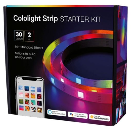 LifeSmart COLOLIGHT Strip Plus – WiFi Smart LED Light Kit, 30 LED Lights, 16 Million Colors, Apple/Siri/Alexa/Google Assistant Compatible, Flexible Design, Energy Efficient | CL-LS167S3