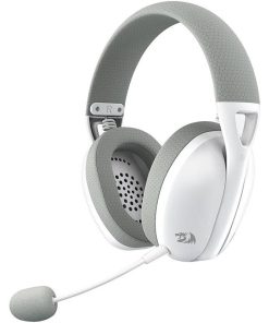 Redragon IRE PRO H848 Wireless Gaming Headset, Lightweight, 7.1 Surround Sound, 40MM Drivers, Detachable Microphone, Multi-Platform for PC, PS5/4/3 – Grey