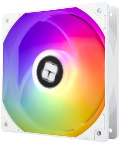 Thermalright TL-C12CW-S - 120mm White ARGB Case Cooler Fan, 4-Pin PWM Silent Computer Fan with S-FDB Bearing, Up to 1550RPM Cooling Fan - White