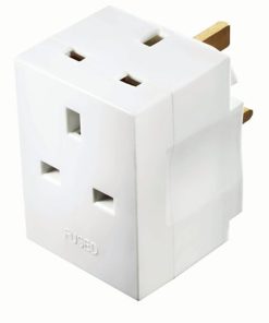 3-Pin 3-Way Socket Adaptor with Multiple Outputs