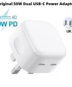 iPhone Charging Adapter - 50W Double Type-C Output, Adapter Only