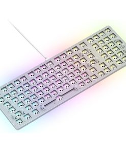 GLORIOUS Gaming GMMK 2 Full Size (96%) Barebones (Frame Only) - Mechanical Gaming Keyboard Frame, Full Size (96%), Aluminium, Customisable, Per Key RGB, American QWERTY Layout - White