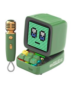 Divoom Ditoo-Mic Retro Pixel Art Portable Bluetooth Speaker with Microphone Karaoke Function - Green