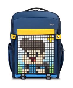 Divoom Pixel Backpack Small - Blue, 90100058191 | Customizable LED Display, Waterproof, Multiple Pockets, Soft Rubber Grip Handle