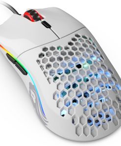 Glorious Model O Wired RGB Gaming Mouse Glossy White lightweight design