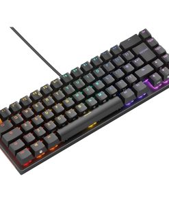 Glorious GMMK V2 Pre-Built Modular Mechanical Keyboard – ABS Doubleshot Keycaps, 65% Layout, 67 Keys, Fox Linear Switch, USB-C Interface, 5-Pin Hotswap Support, Black | GLO-GMMK2-65-FOX-B