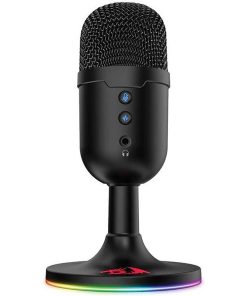 Redragon GM303 Pulsar Streaming Microphone – Sleek Black Design, Professional Sound Quality for Streamers and Content Creators