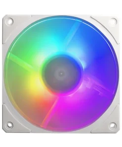 High-Performance Fixed-RGB PC Cooling Fans – White, Quiet and Efficient Cooling Solution with Integrated Lighting for Enhanced Airflow and Aesthetic Appeal in Computer Cases