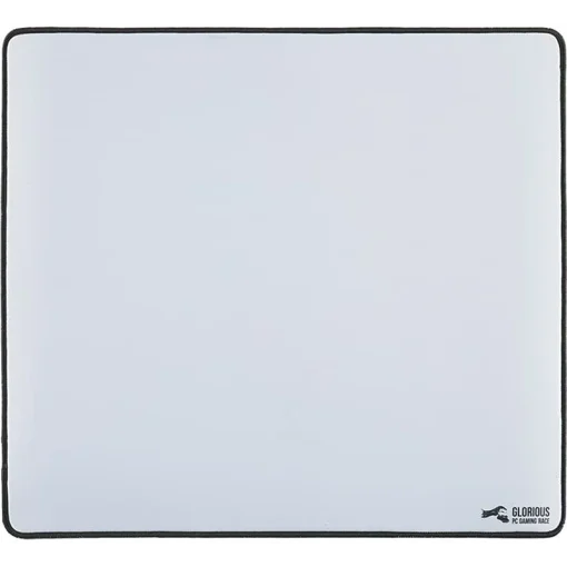 Glorious XL Heavy Gaming Mouse Mat/Pad – 5mm Thick, Stitched Edges, White Cloth, 16"x18" | GW-HXL