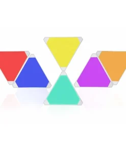 Lifesmart Cololight Triangle Light Kit – Screen-Sync Lighting, Wi-Fi 2.4GHz Connectivity, 16 Million Colors, USB Type-A Interface, 6 Panels Kit, Customizable Lighting Effects, Home Decor Enhancement | LS165A6