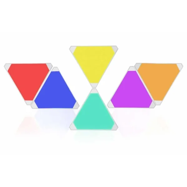 Lifesmart Cololight Triangle Light Kit – Screen-Sync Lighting, Wi-Fi 2.4GHz Connectivity, 16 Million Colors, USB Type-A Interface, 6 Panels Kit, Customizable Lighting Effects, Home Decor Enhancement | LS165A6