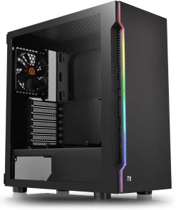 Thermaltake H200 TG Black PC Case with RGB Fans and Tempered Glass