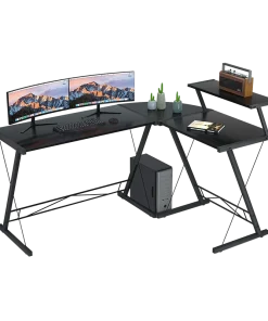 L-Shaped Gaming Desk for PC Setup