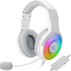 Redragon Pandora 2 H350W RGB White Gaming Headphones – High Definition Audio, Powerful Bass, Removable Microphone, Large Earpads, Compatible with PC, PS4, Xbox One, NS
