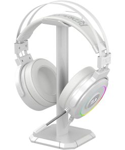 Redragon Lamia 2 H320W RGB Gaming Headset – White, USB, Powerful 7.1 Virtual Surround Sound, Includes Microphone and Stand, PC Compatible