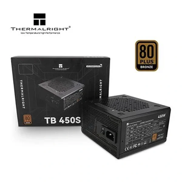 Thermalright 450W TB450S Power Supply with 80Plus Bronze Certification, 100-240V Voltage Support, 1 Fan, 5 SATA Ports, and 8-Pin CPU Power Connector for Versatile Usage - Image 2