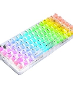 Redragon K649 PRO 78% Wireless Gasket RGB Gaming Keyboard – 3-Modes, 82 Keys, Full-Transparent Mechanical with Hot-Swap Socket, 5 Noise Dampening Layers, Translucent Custom Switch